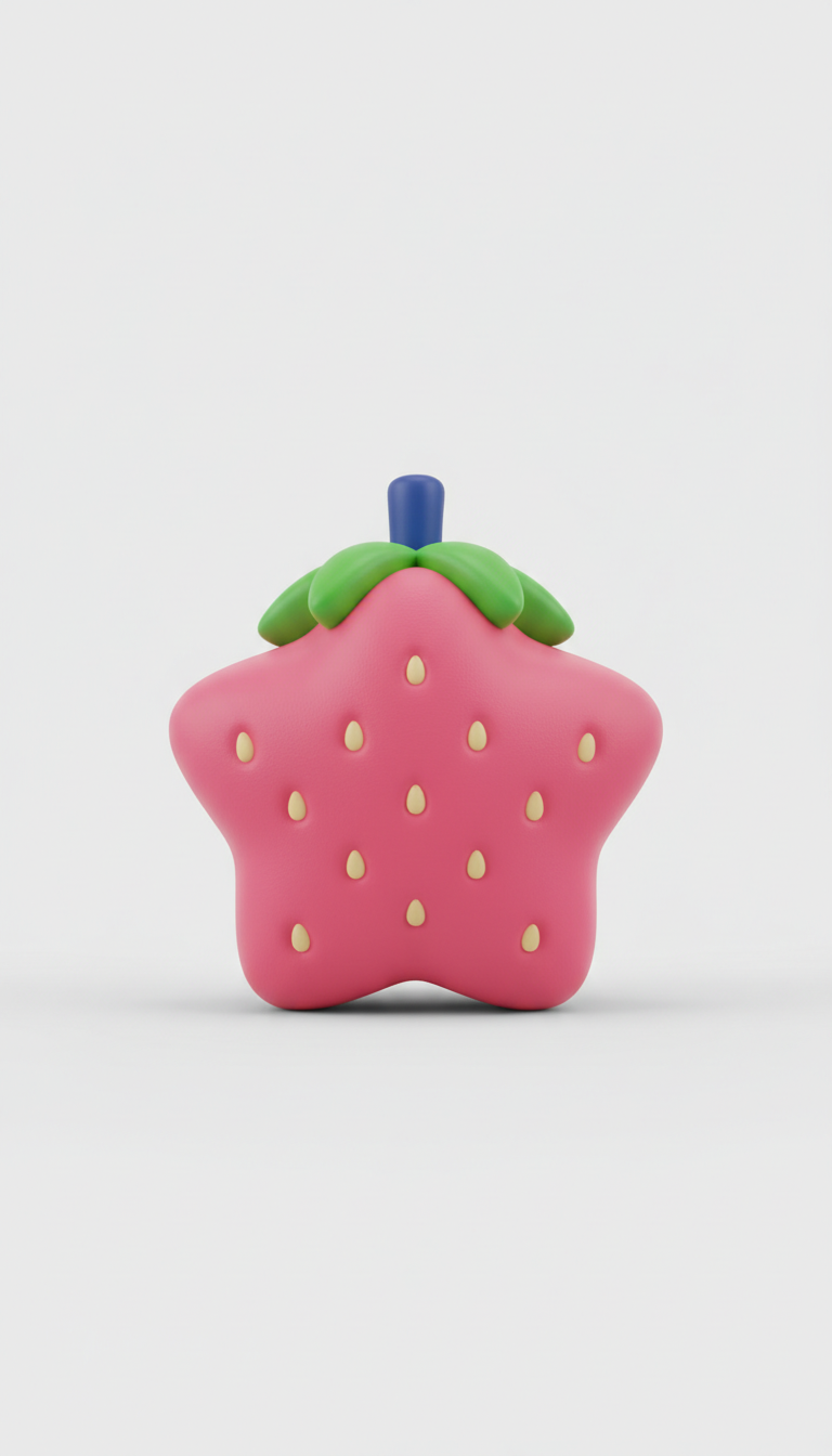 Star Strawberry polyurethane squishy