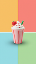 Strawberry milkshake squishy with whipped topping