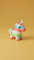 Rainbow unicorn squishy with iridescent mane