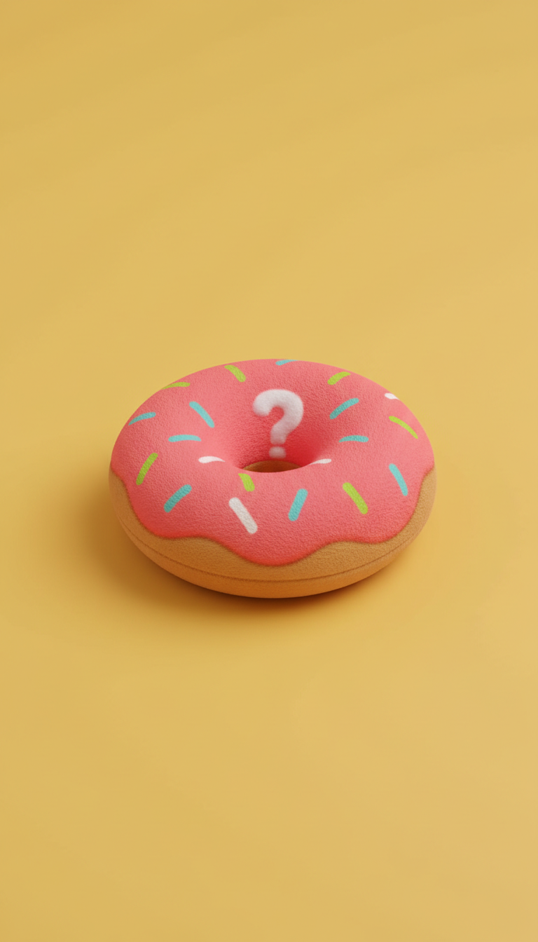 Donut surprise squishy with confetti glaze
